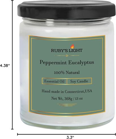 شموع زيت الباتشولي العطري، شمعة زيت عطري عطري، وعاء زجاجي 16 أونصة، شمعة شمع الصويا الطبيعية بالكامل، وقت احتراق 70 ساعة، هدية للنساء والرجال (الباتشولي) in Saudi Arabia