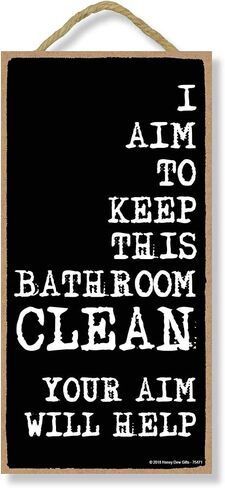 Honey Dew Gifts Home Decor, Please Remain Seated for the Entire Performance 5 inch by 10 inch Hanging Sign, Bathroom Wall Art, Bathroom Wall Decor, 75699 in Kuwait