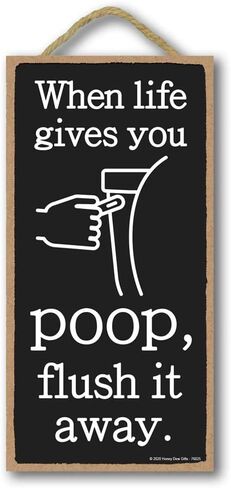 Honey Dew Gifts Home Decor, Please Remain Seated for the Entire Performance 5 inch by 10 inch Hanging Sign, Bathroom Wall Art, Bathroom Wall Decor, 75699 in Kuwait