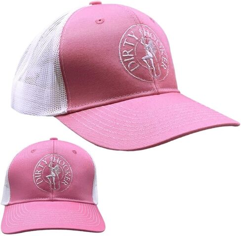 Dirty Hooker - Hats for Men and Women – Fishing Hat - Hat Mesh Back for Men Adjustable Baseball Trucker Cap (Black/White) in Saudi Arabia