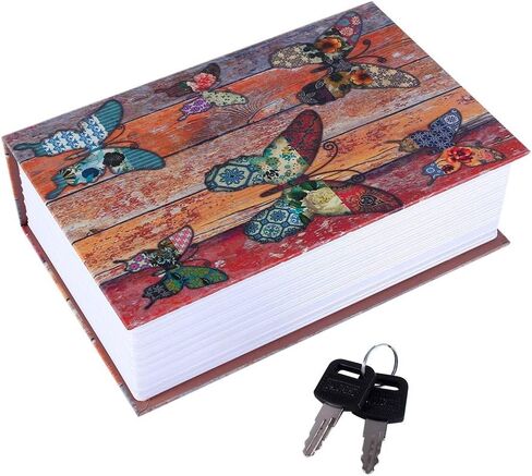 Dictionary Book Safe Security Box for Cash Jewelry and Valuables Portable Hidden Storage with Key and Combination Lock for Home Office Travel in Saudi Arabia