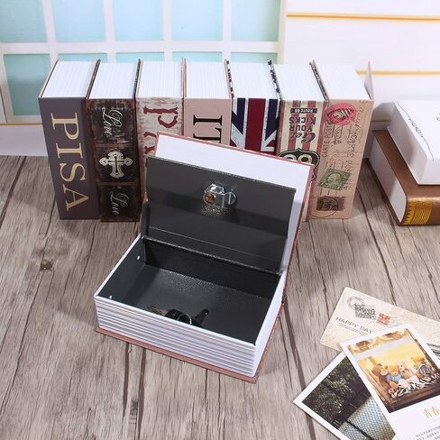 Dictionary Book Safe Security Box for Cash Jewelry and Valuables Portable Hidden Storage with Key and Combination Lock for Home Office Travel in Saudi Arabia