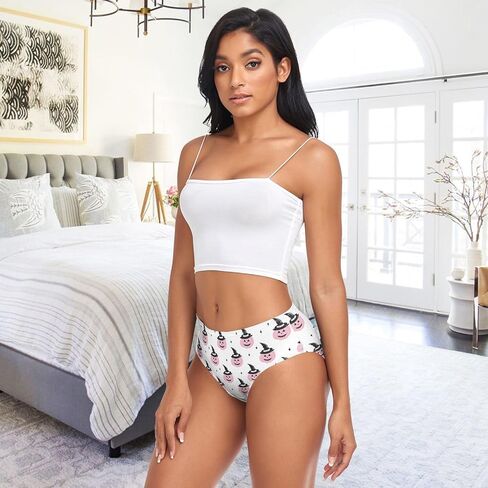 ملابس داخلية ناعمة للنساء سراويل داخلية على شكل قطة سوداء مضحكة للسيدات محببة للتنفس XS-XXL in Kuwait