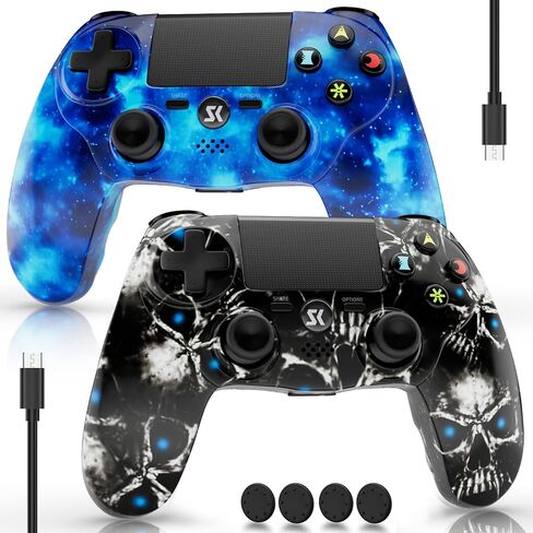 ISHAKO Controller for PS4, Wireless Controller for Sony PlayStation 4/Slim/Pro, Remote Control with Double Vibration, 6-axis Motion Sensor, Speaker, 3.5mm Audio Jack, TouchPad, and 800mAh Battery in Kuwait