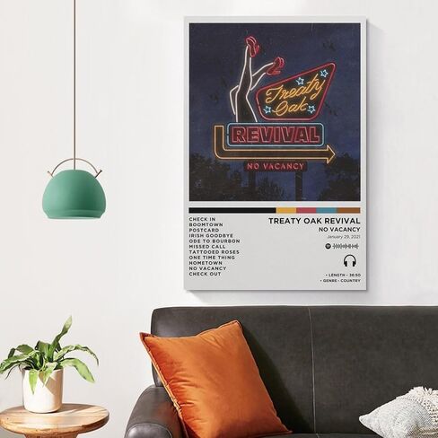 DWTSG 66 ملصقات غير شاغرة ألبوم إحياء البلوط غطاء موسيقي ملصق قماشي لتزيين غرفة النوم والمناظر الطبيعية والمكتب هدية عيد ميلاد بدون إطار مقاس 12 × 18 بوصة (30 × 45 سم) in Kuwait