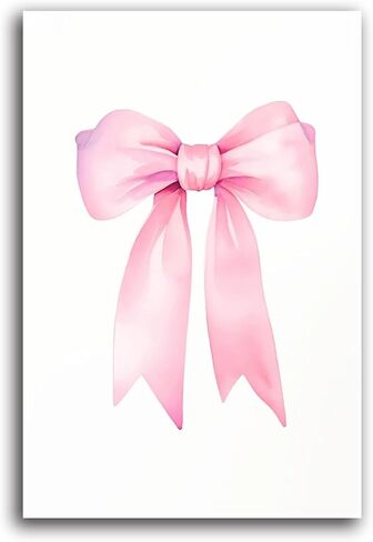 Preppy Canvas Wall Art Pink Bow Print Preppy Wall Art Fashion Poster Print Teen Room Decor Preppy Aesthetic Wall Art Aesthetic Girly Print Preppy Room Aesthetic Poster Gallery Dorm Bedroom Poster in Saudi Arabia