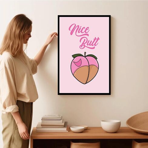 Preppy Canvas Wall Art Pink Bow Print Preppy Wall Art Fashion Poster Print Teen Room Decor Preppy Aesthetic Wall Art Aesthetic Girly Print Preppy Room Aesthetic Poster Gallery Dorm Bedroom Poster in Saudi Arabia