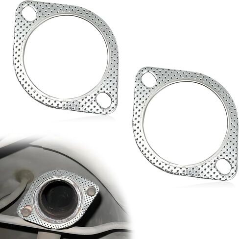 2PCS Car Exhaust Gasket Turbo, Auto Exhaust Pipe Inner Hole, High Temperature Exhaust Manifold Gasket Car Accessories Replacement OEM#120-06310-0002, 2Inch in Saudi Arabia