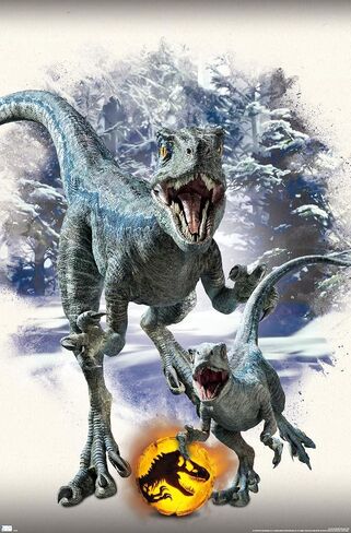 Trends International Jurassic World: Dominion - ملصق حائط بؤري أزرق وبيتا، 22.375 بوصة × 34 بوصة، نسخة غير مؤطرة in Saudi Arabia