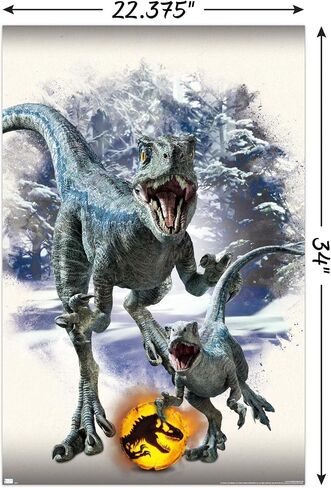 Trends International Jurassic World: Dominion - ملصق حائط بؤري أزرق وبيتا، 22.375 بوصة × 34 بوصة، نسخة غير مؤطرة in Saudi Arabia