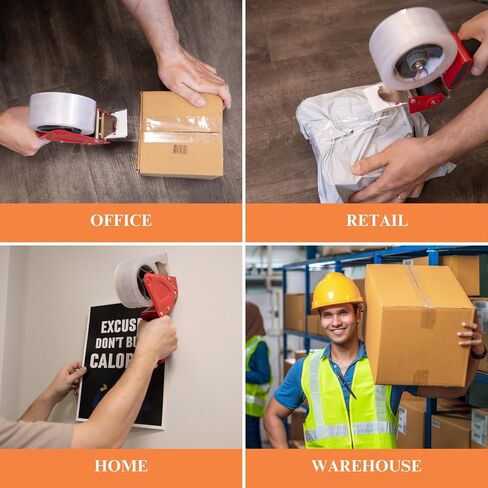 Noah's Ark Warehouse Heavy Duty Clear Packing Tape for Shipping, Moving, and Storage, 2 Inch x 110 Yards, 6 Rolls Refills - Ultra Strong, 2.0 mil Thickness, Industrial Grade Adhesive Tape (6 Pack) in Saudi Arabia