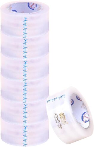 Noah's Ark Warehouse Heavy Duty Clear Packing Tape for Shipping, Moving, and Storage, 2 Inch x 110 Yards, 6 Rolls Refills - Ultra Strong, 2.0 mil Thickness, Industrial Grade Adhesive Tape (6 Pack) in Saudi Arabia