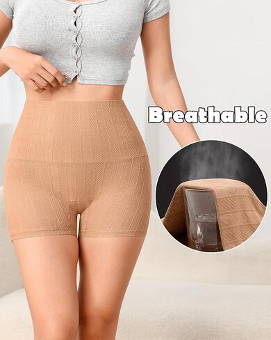 ملابس داخلية قصيرة للأولاد من القطن عالية الخصر من ASIMOON للنساء، تحكم بسيط في البطن ومضادة للاحتكاك، سراويل داخلية 3 قطع in Kuwait