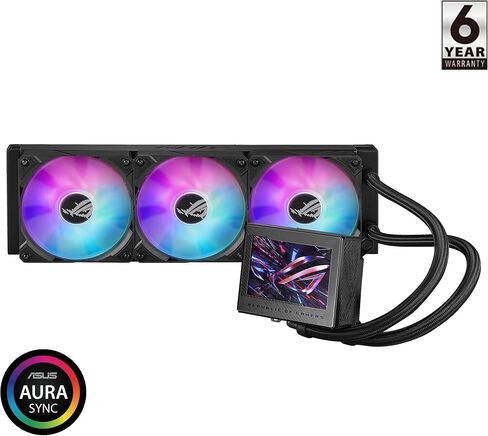 ASUS ROG Ryujin III 240 ARGB WHT All-in-one Liquid CPU Cooler with 240mm Radiator. Asetek 8th gen Pump, 2X Magnetic 120mm ARGB Fans (Daisy Chain Design), 3.5" LCD Display.,white in Saudi Arabia