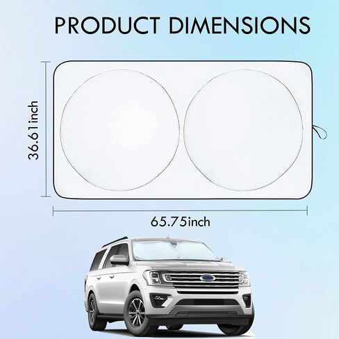 Durango 1996 Windshield Sun Shade, Sunshade Windshield Visor Reflector Sunshade Offers Ultimate Protection for Car Interior in Saudi Arabia