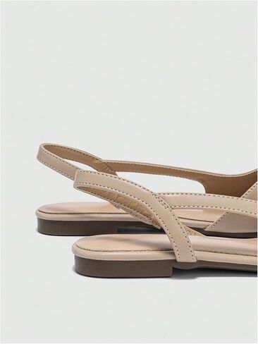 OYOANGLE Women's Two Tone Pointed Toe Slingback Flats Summer Casual Dressy Shoes in Saudi Arabia