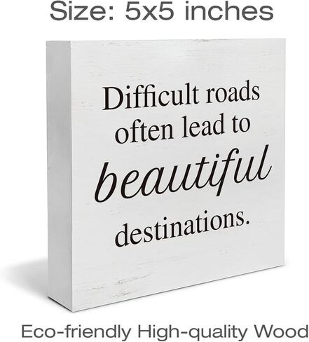 Inspirational Encouragement Gifts for Women Man Bestie Sisiter Coworker, Cheer Up Motivational Gifts Hard Time Gifts Inspirational Positive Sign 5" x 5" in Saudi Arabia