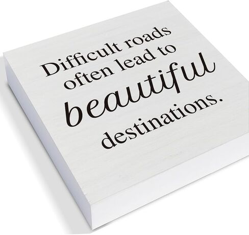 Inspirational Encouragement Gifts for Women Man Bestie Sisiter Coworker, Cheer Up Motivational Gifts Hard Time Gifts Inspirational Positive Sign 5" x 5" in Saudi Arabia