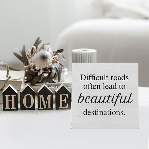 Inspirational Encouragement Gifts for Women Man Bestie Sisiter Coworker, Cheer Up Motivational Gifts Hard Time Gifts Inspirational Positive Sign 5" x 5" in Saudi Arabia