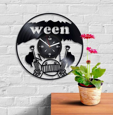 Ween Vinyl Record Wall Clock. Decor for Bedroom, Living Room, Kids Room. Gift for Him or Her. Christmas, Birthday, Holiday, Housewarming Present. in Saudi Arabia