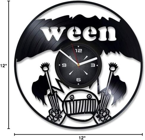 Ween Vinyl Record Wall Clock. Decor for Bedroom, Living Room, Kids Room. Gift for Him or Her. Christmas, Birthday, Holiday, Housewarming Present. in Saudi Arabia