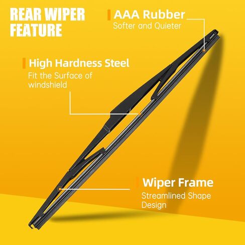 MIKKUPPA 26+"16+"12" Windshield Wiper Blades Replacement for 2006-2015 Mazda 5, Front Wiper Blades Rear Wiper Blades, Durable Stable Quiet All Season Wiper Blades Set (Pack of 3) in Saudi Arabia