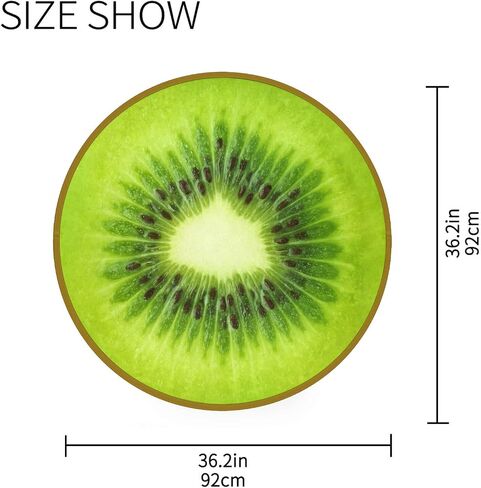 keepcute Fruit Round Area Rug, Watermelon Print Rug Non-Slip Circle Floor Mat for Bedroom Living Room Outdoor Study Playing Home Decor Rugs 3' Diameter in Saudi Arabia
