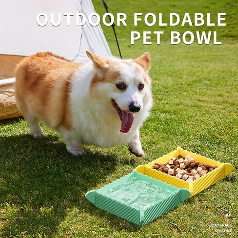 صندوق إخراج قابل للطي مع مغناطيس، حاويات طعام من السيليكون، حاويات طعام قابلة لإعادة الاستخدام للحفلات والتخييم والمشي لمسافات طويلة (عبوة واحدة) in Kuwait