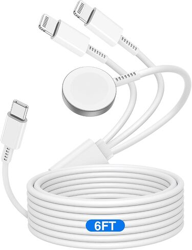Apple Watch Charger, [Apple MFi Certified] iWatch Fast Charging Cable 3ft, Magnetic Wireless iWatch Charger USB C for Apple Watch Series Ultra/9/8/7/6/SE/5/4/3, Portable Travel iWatch Charging Cord in Saudi Arabia