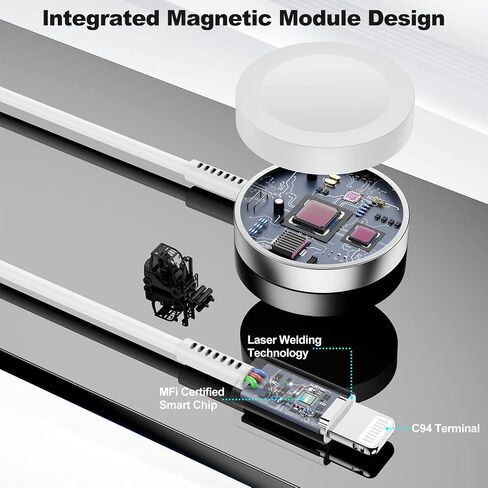 Apple Watch Charger, [Apple MFi Certified] iWatch Fast Charging Cable 3ft, Magnetic Wireless iWatch Charger USB C for Apple Watch Series Ultra/9/8/7/6/SE/5/4/3, Portable Travel iWatch Charging Cord in Saudi Arabia