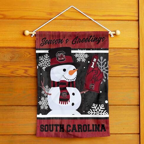 South Carolina Gamecocks Holiday Winter Snow Garden Banner Flag in Saudi Arabia
