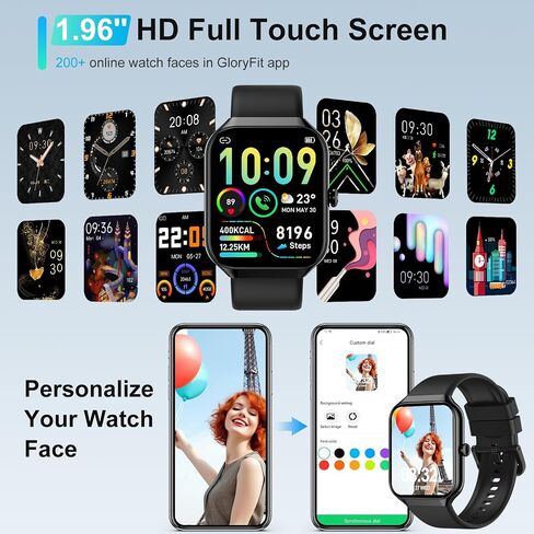 Smart Watches for Men/Women, 1.96'' Alexa Built-in Fitness Tracker Watch with Bluetooth Calls in Saudi Arabia