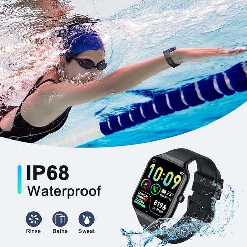 Smart Watches for Men/Women, 1.96'' Alexa Built-in Fitness Tracker Watch with Bluetooth Calls in Saudi Arabia