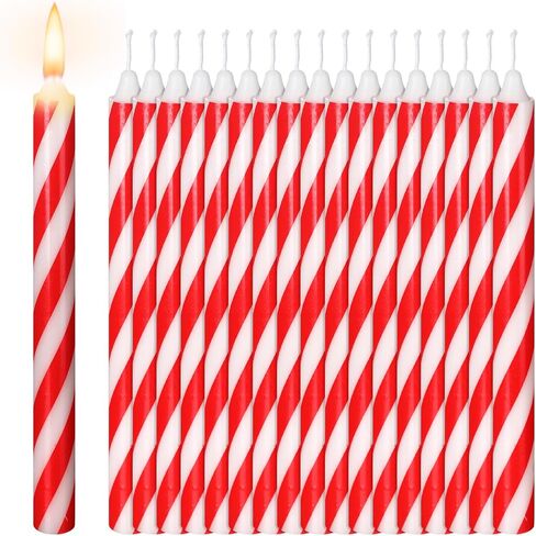 MTLEE 12 Pcs White and Black Striped Candles Halloween Sandworm Party Candles Decoration Realistic unscented Candles for Halloween Party Decoration in Saudi Arabia
