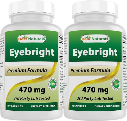 Best Naturals Eyebright 470 mg 180 Capsules (180 Count (Pack of 3)) in Kuwait