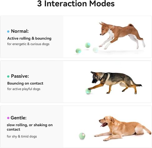Cheerble Smart Interactive Dog Toy, Wicked Ball PE, Automatic Moving Bouncing Rotating Ball, Active Rolling Ball for Medium and Large Dogs, Peppy Pet Ball with Lights, Dog Birthday Gift (Purple) in Saudi Arabia