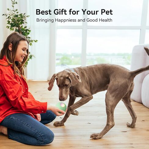 Cheerble Smart Interactive Dog Toy, Wicked Ball PE, Automatic Moving Bouncing Rotating Ball, Active Rolling Ball for Medium and Large Dogs, Peppy Pet Ball with Lights, Dog Birthday Gift (Purple) in Saudi Arabia