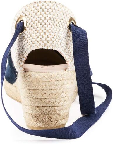 VISCATA Fosca Suede Wedge Handmade 2 ½" Heel Women's Sandals with Extra Cushioned Inner Sole, Soft Ankle Ties, and 100% Natural Jute Midsole for Comfort and Style in Kuwait