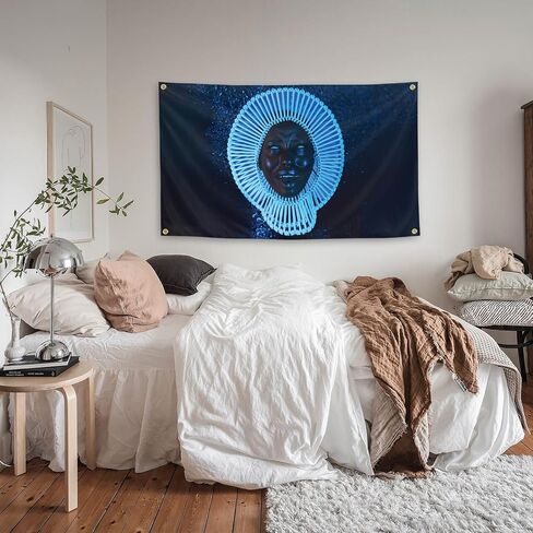 Generic American Rapper Childish Awaken My Love Music Album Gambino Cover 3 × 5Ft For Room College Dormitory Bedroom Wall Tapestry Decoration Interior And Fun Parties, blue in Saudi Arabia