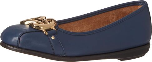 Aerosoles Women's Big Bet Ballet Flat, Soft Gold PU, 8.5 Wide in Saudi Arabia