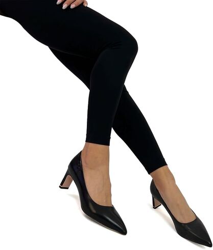 أحذية نسائية بكعب | إصبع مغلق| منتصف الكعب | كعب مدبب عند الأصابع | مكتب الأعمال الكعب | حذاء جلدي مريح للنساء in Kuwait