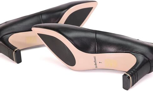 أحذية نسائية بكعب | إصبع مغلق| منتصف الكعب | كعب مدبب عند الأصابع | مكتب الأعمال الكعب | حذاء جلدي مريح للنساء in Kuwait