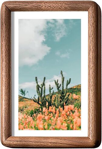 5x7 Natural Wood Photo Frames Small Picture Frame Wooden Photo Frame Tabletop Picture Frame Vertical or Horizontal Display Rustic Walnut Picture Frame for Home Office Decor in Saudi Arabia