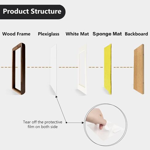 5x7 Natural Wood Photo Frames Small Picture Frame Wooden Photo Frame Tabletop Picture Frame Vertical or Horizontal Display Rustic Walnut Picture Frame for Home Office Decor in Saudi Arabia