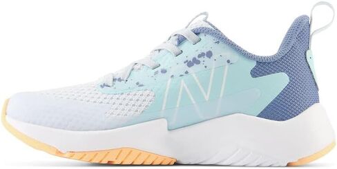 New Balance Rave Run V2 Lace-up Shoe, Quartz Grey/Ultra Pink/Cyber Jade, 5.5 US Unisex Big Kid in Saudi Arabia