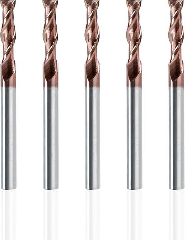 2 Flutes 3/16 CNC Helical Milling Heads Shank Cutting Mills Engraving Tools End Mills CNC Milling Heads Tin Coated for Alloy Steel/Hardened Steel/Stainless Steel in Saudi Arabia
