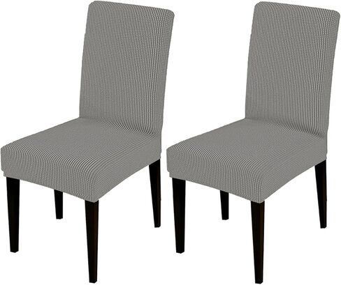 Dining Room Chair Covers,Chair Covers Set of 2, Soft and Stretchy,Cat Scratch Protection, Cream White, Regular Size, Dining Chair Cover Banquet Wedding, Kitchen, Hotel, Celebration in Saudi Arabia