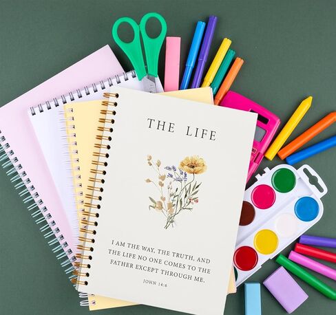 Christian Bible Verse Notebook - Scripture Journal Prayer Notebook for Note Taking Church Work, The Truth, College Ruled Hardcover Spiral Notebook 5.5 x 8.3 in Saudi Arabia