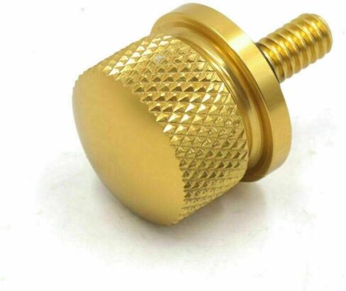 Gold Tone Stainless Knurled Fender Rear Seat Bolt Screw 1/4"-20 Thread Quick Install Compatible with Harley Davidson Touring Softail Dyna Sportster CVO Fatbob Car 1996-2020 in Kuwait