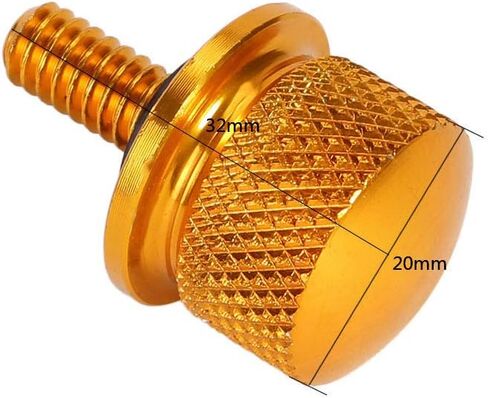 Gold Tone Stainless Knurled Fender Rear Seat Bolt Screw 1/4"-20 Thread Quick Install Compatible with Harley Davidson Touring Softail Dyna Sportster CVO Fatbob Car 1996-2020 in Kuwait